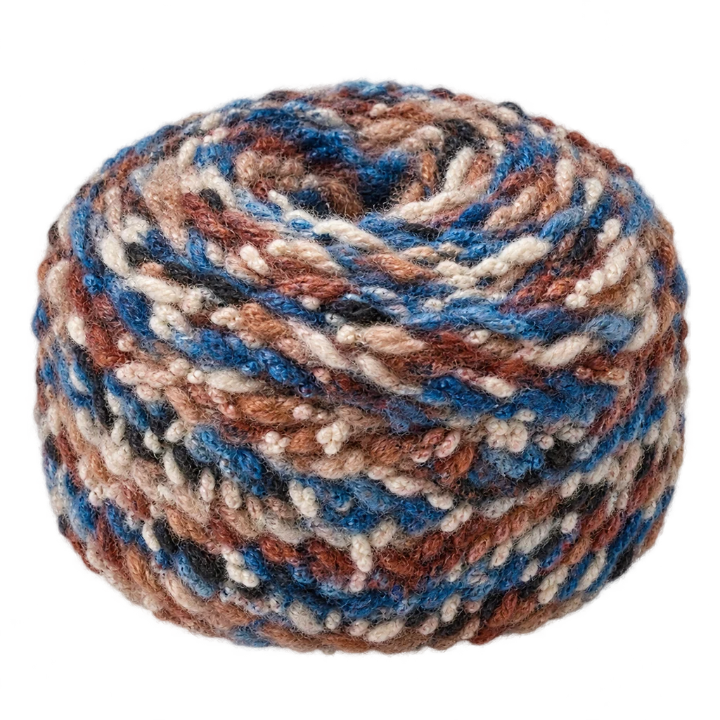 Polyester Lantern Mohairlike Blend — Baly yarn photograph — illustrative scene