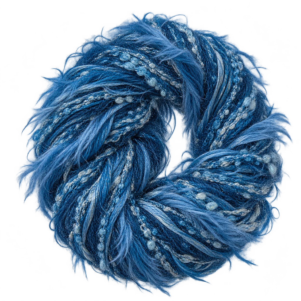 Viscose, Nylon PBT Blend — Baly yarn photograph — illustrative scene