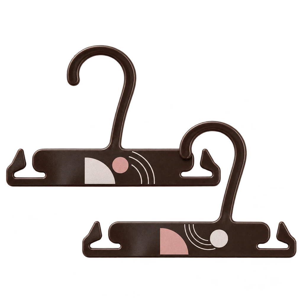 Pad Printed Garments' Hangers — Baly product photograph — illustrative scene