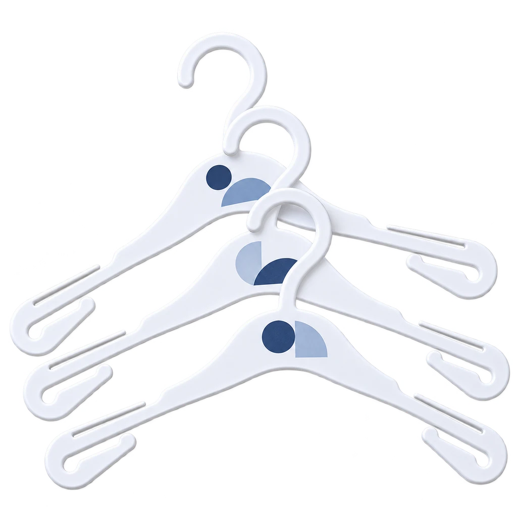 Pad Printed Garments' Hangers — Baly product photograph — illustrative scene