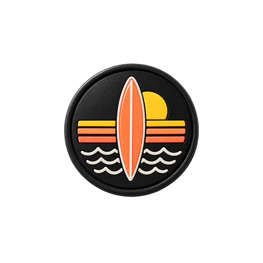 Rubber Printed Badge — Baly product photograph — illustrative scene
