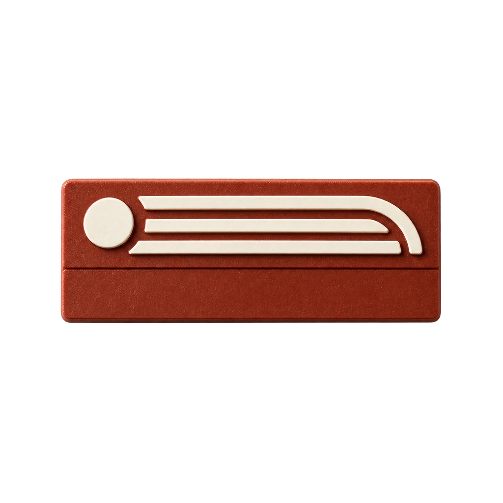 Rubber Printed Badge — Baly product photograph — illustrative scene