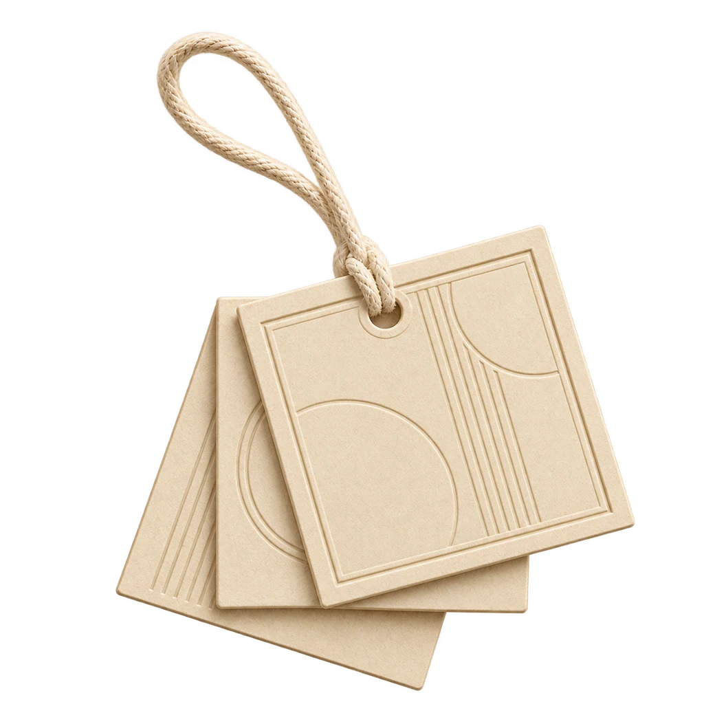 Hang Tag Printing — Baly product photograph — illustrative scene