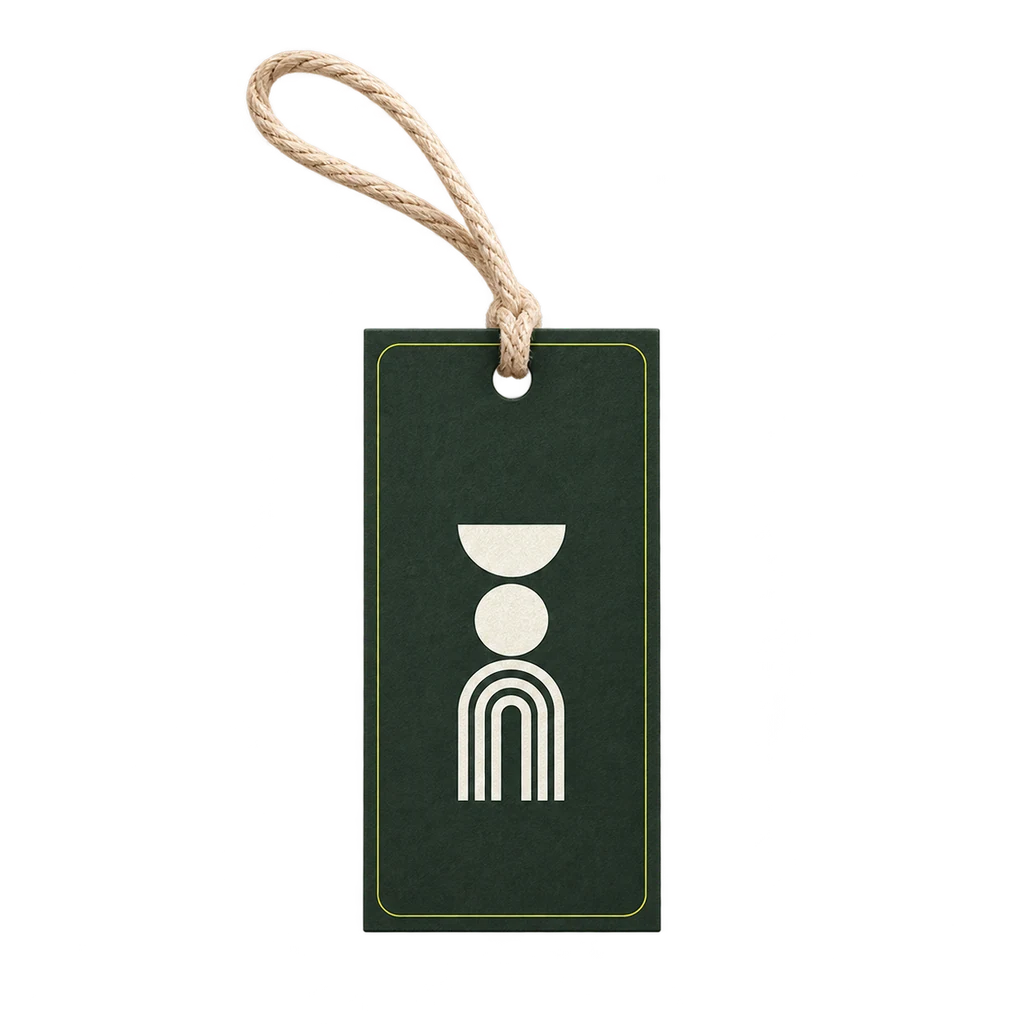 Hang Tag Printing — Baly product photograph — illustrative scene