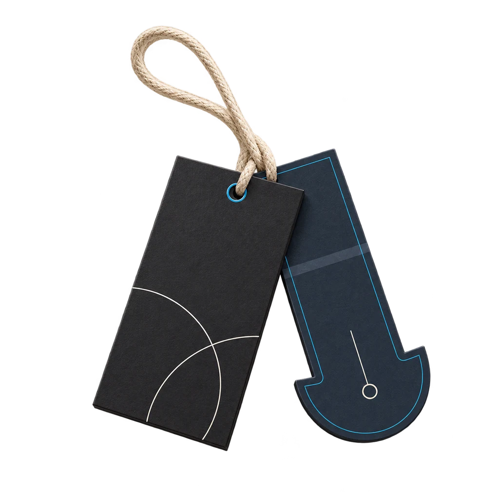 Hang Tag Printing — Baly product photograph — illustrative scene