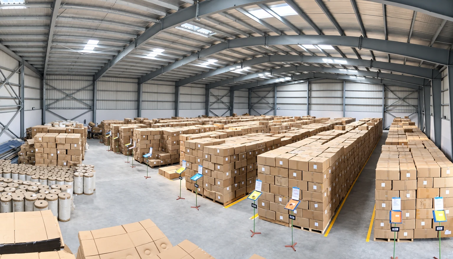 Carton storage at Baly’s facilities