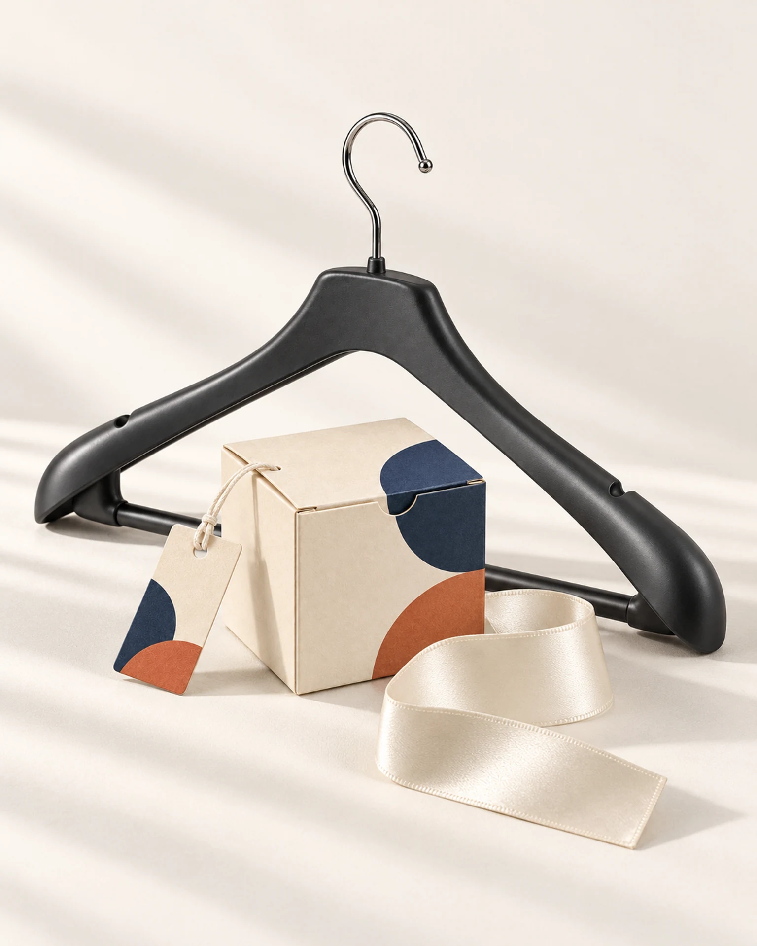 Garment hangers and packaging — illustrative scene