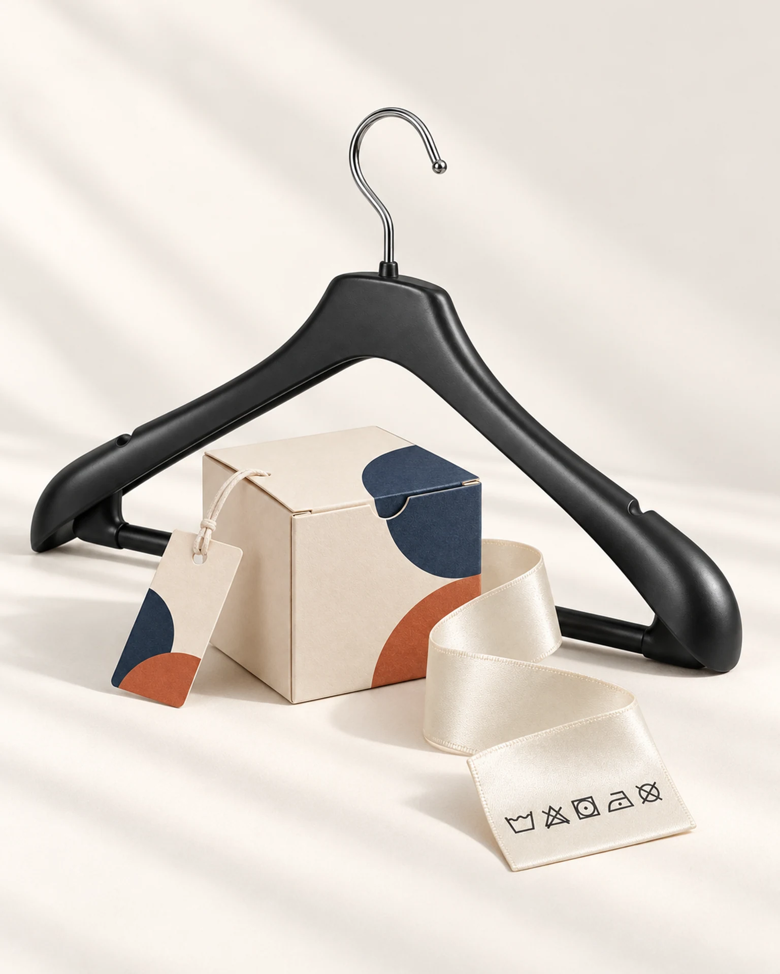 Garment hangers and packaging — illustrative scene